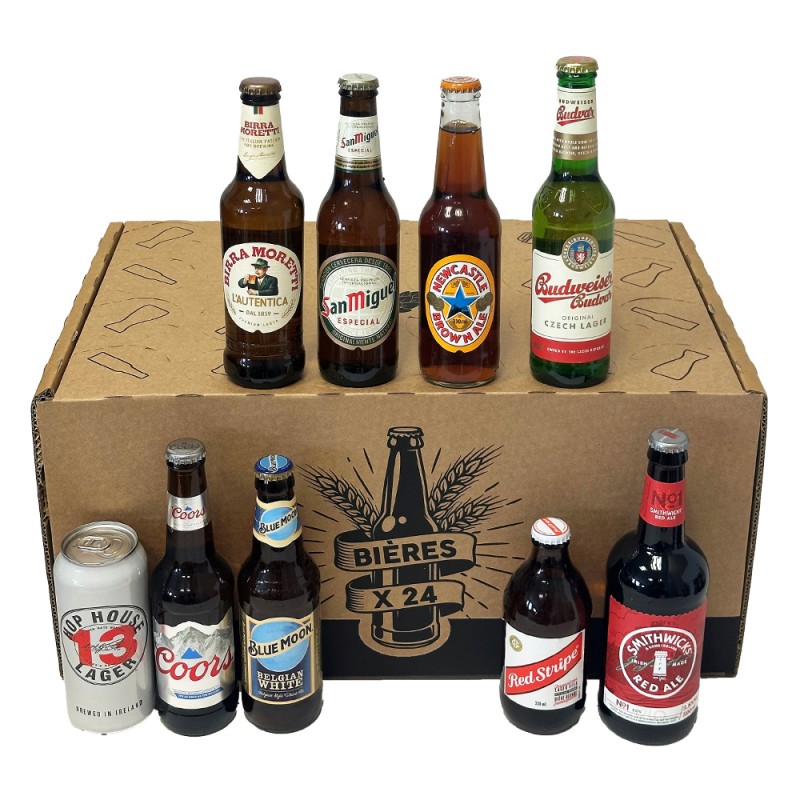 COFFRET 24 BIERES DU MONDE DIFFERENTES